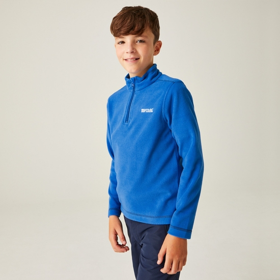 Kids' Hot Shot II Half Zip Fleece Oxford Blue Navy 