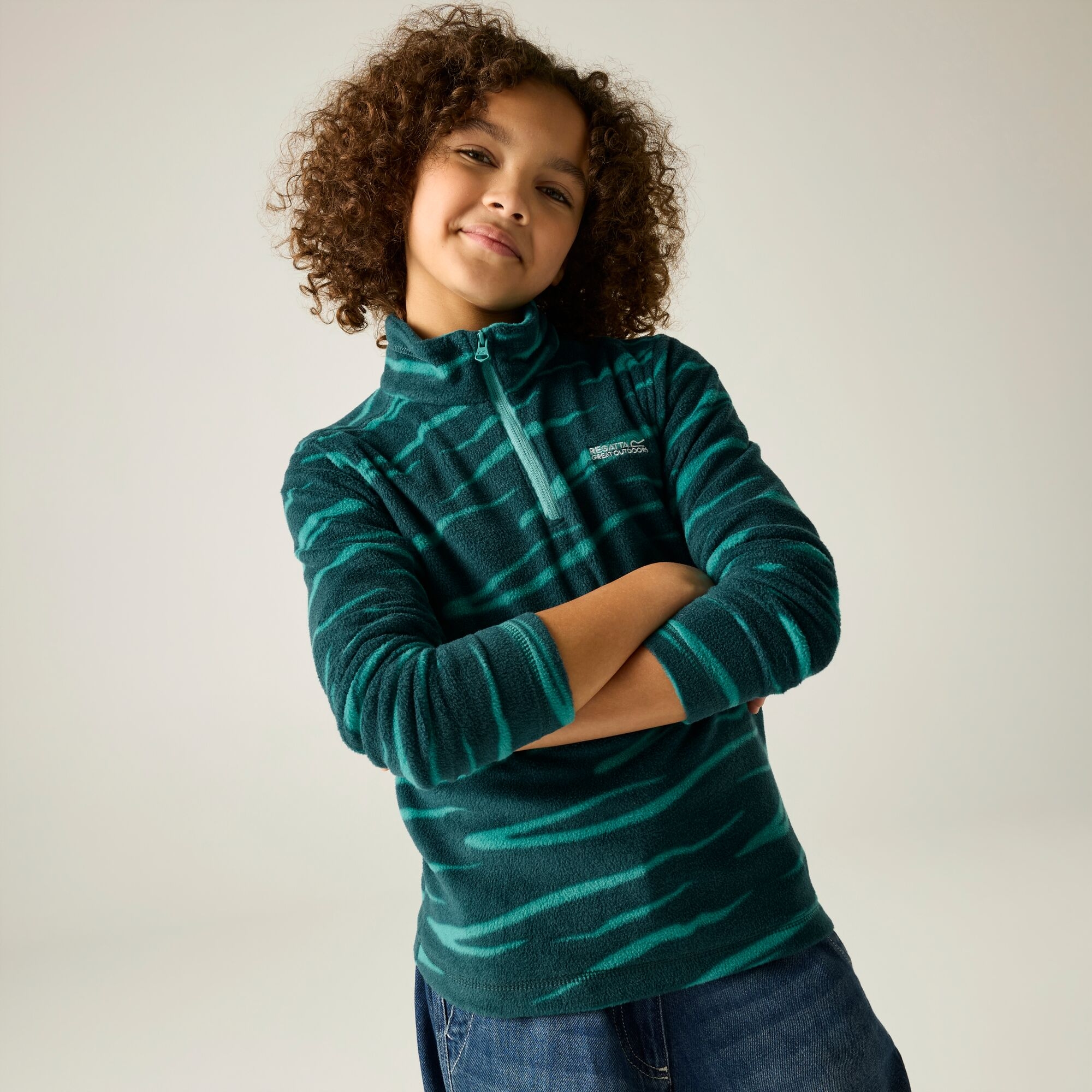 Regatta Kids’ Hot Shot Ii School Fleece - Green Size 13 Years