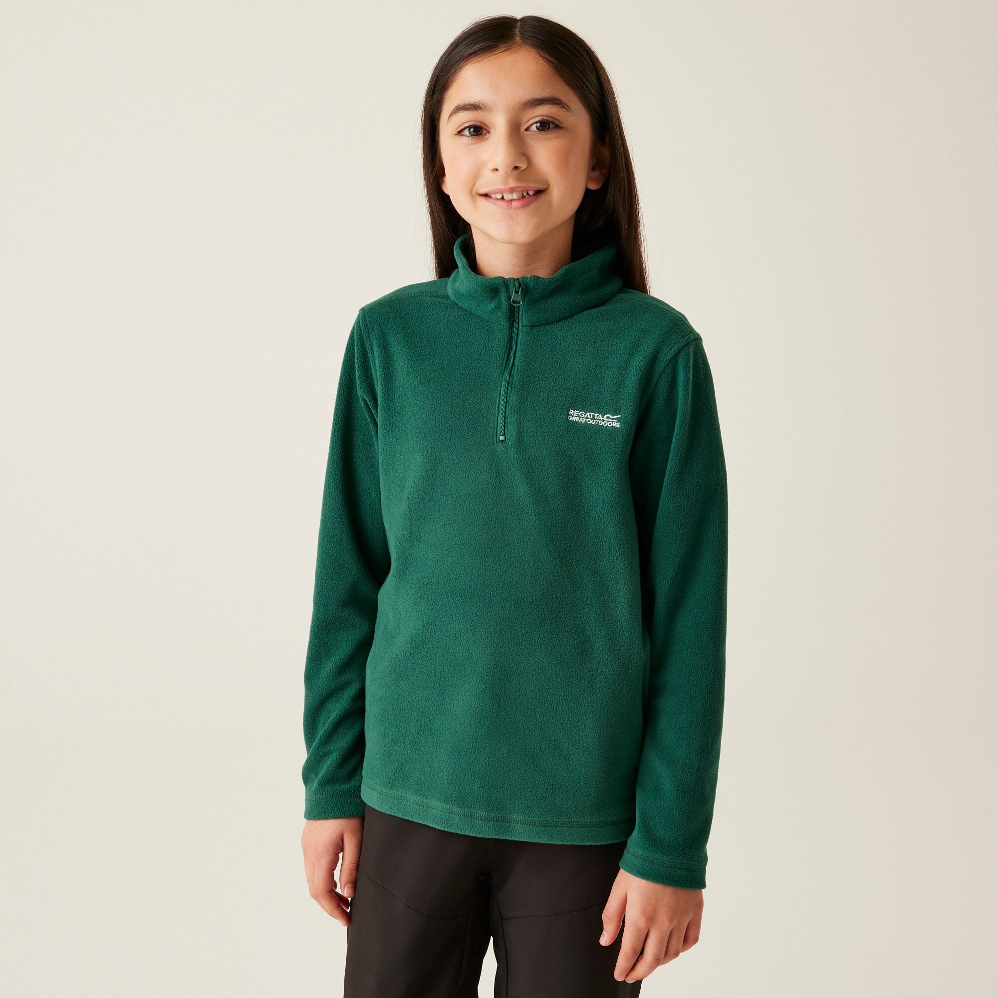 Regatta Kids Green Hot Shot II Half Zip Fleece, Size: 9-10 Years