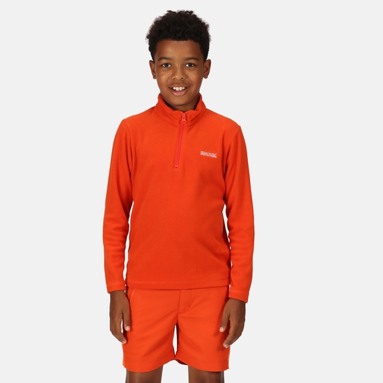 Kids' Hot Shot II Half Zip Fleece Rusty Orange 