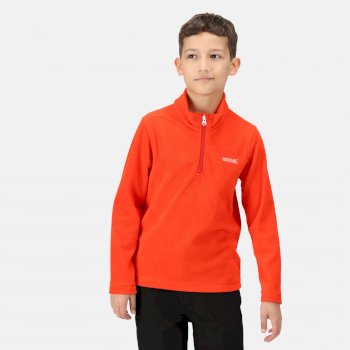Hot Shot II - Kinder Pullover mit Reißverschluss - leichtes Fleece Orange
