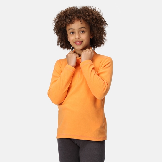 Kids' Hot Shot II Half Zip Fleece Apricot Crush