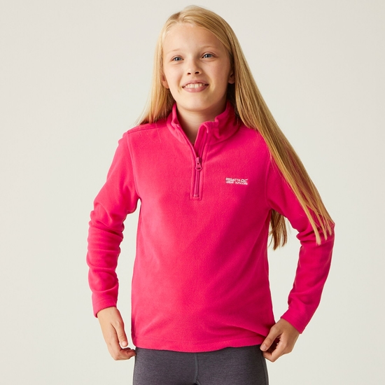 Kids' Hot Shot II Half Zip Fleece Pink Potion 