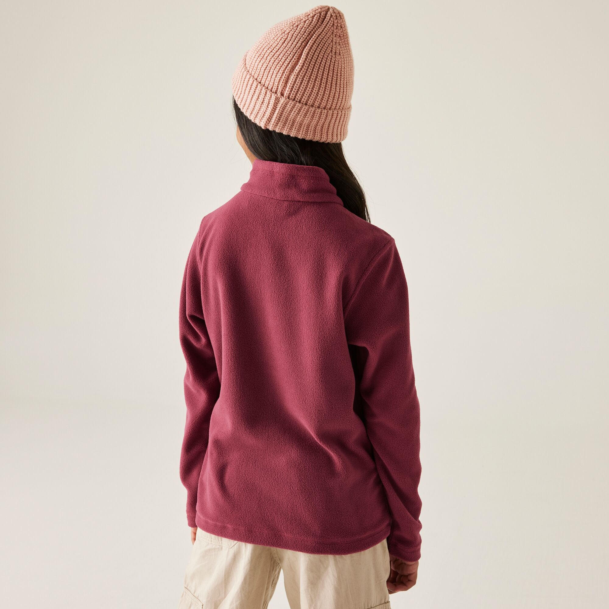 Regatta Polar dziecięcy z suwakiem 1/2 Hot Shot II Burgundowy