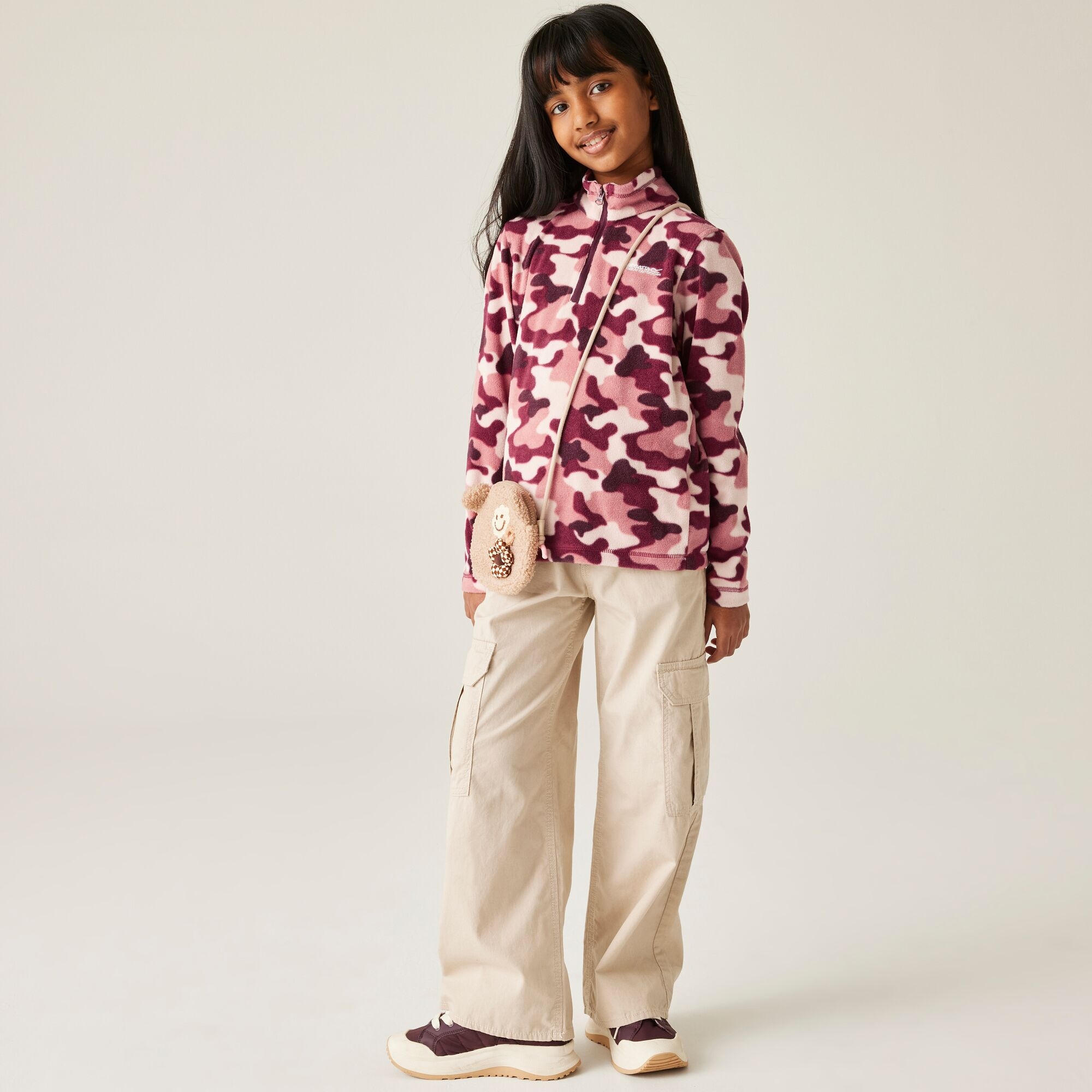 Regatta Kids Hot Shot II Half Zip Fleece Dusty Rose, Size: 15-16 Years
