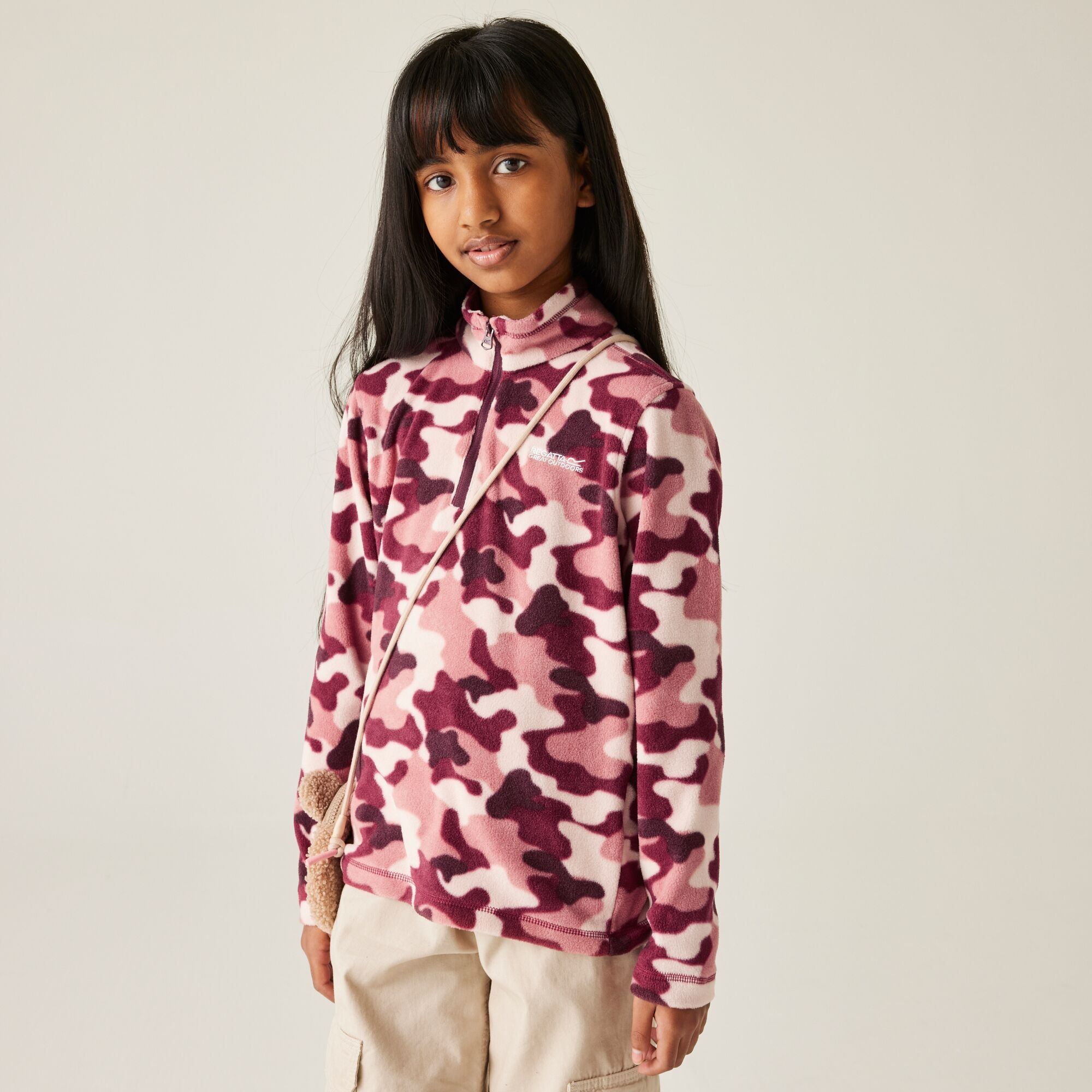 Regatta Kids Hot Shot II Half Zip Fleece Dusty Rose, Size: 15-16 Years
