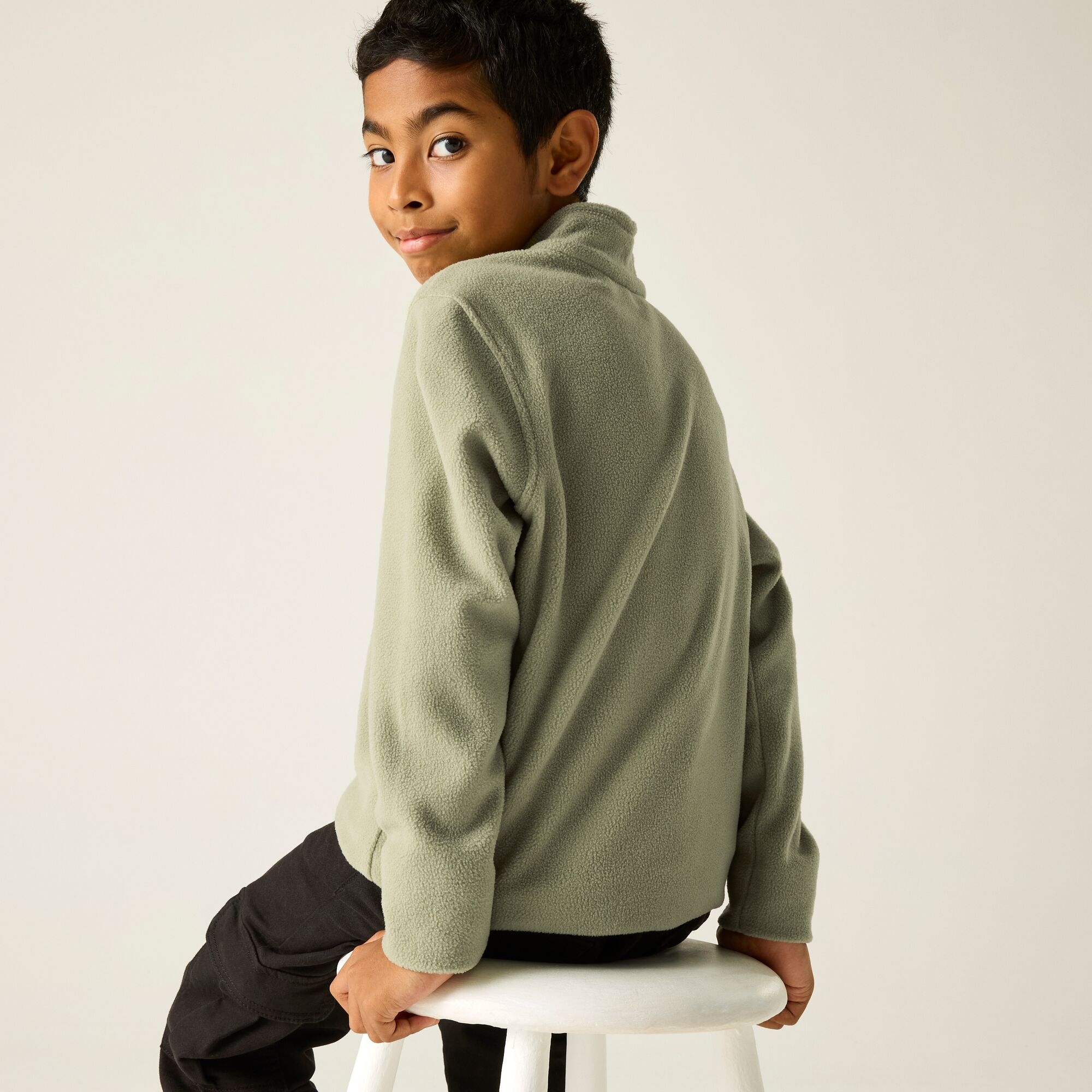 Regatta   Polar dziecięcy z suwakiem 1/2 Hot Shot II Zielony