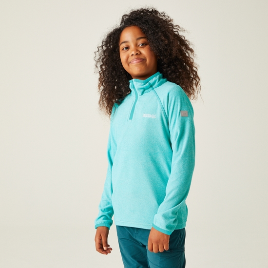 Kids' Loco Half Zip Fleece Tahoe Blue Bleached Aqua