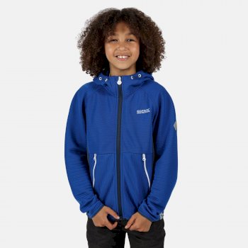 Kids' Jenning Ribbed Full Zip Hooded Fleece Nautical Blue Dark Denim
