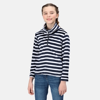 Kids' Kamailie Half Zip Fleece Navy Stripe
