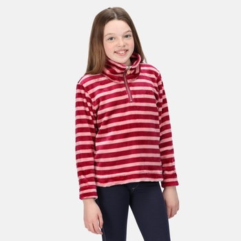 Kids' Kamailie Half Zip Fleece Raspberry Radiance Stripe