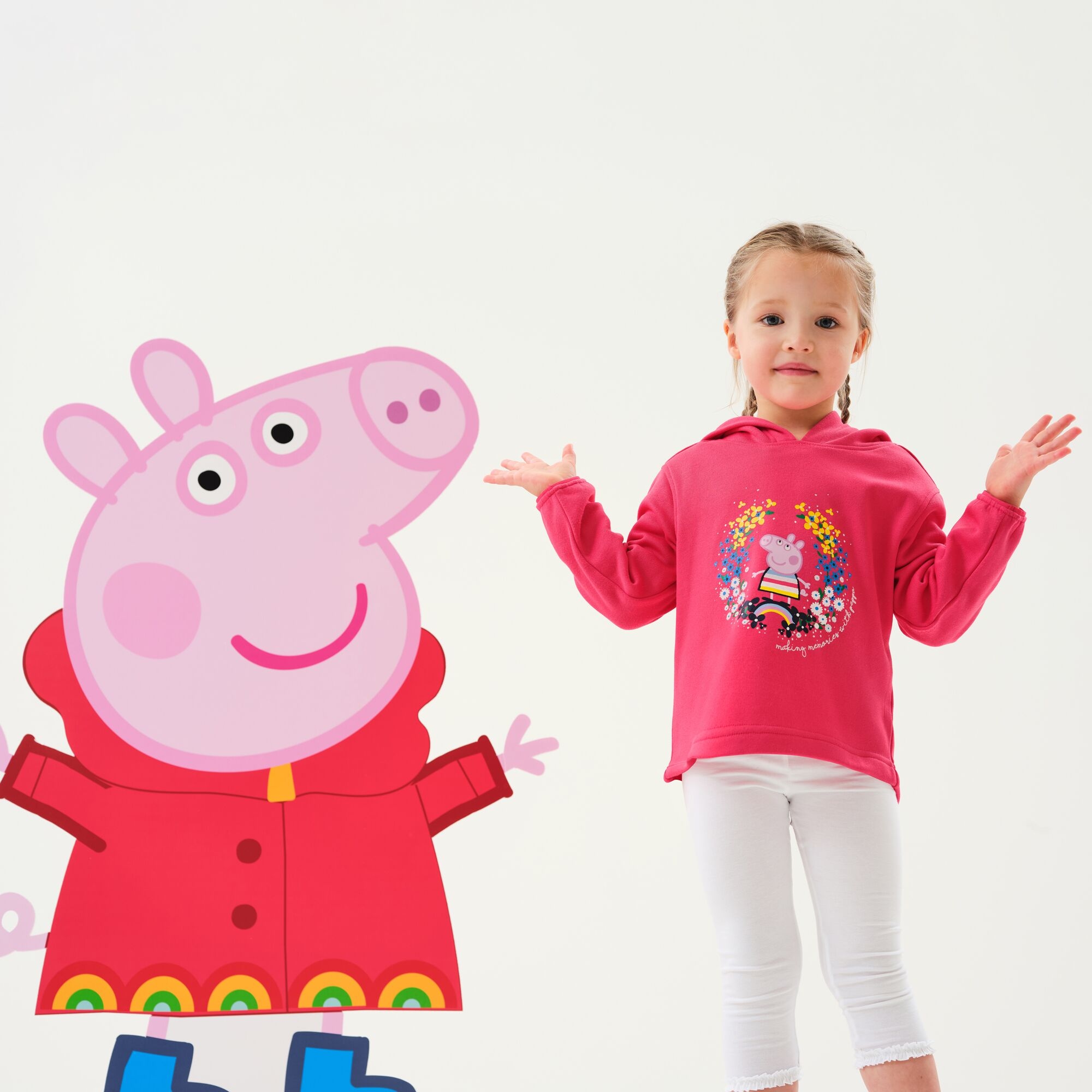 Regatta Dziecięca bluza Peppa Hoody  Różowy