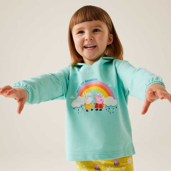 Kids' Peppa Pig Graphic Print Hoody Aruba Blue