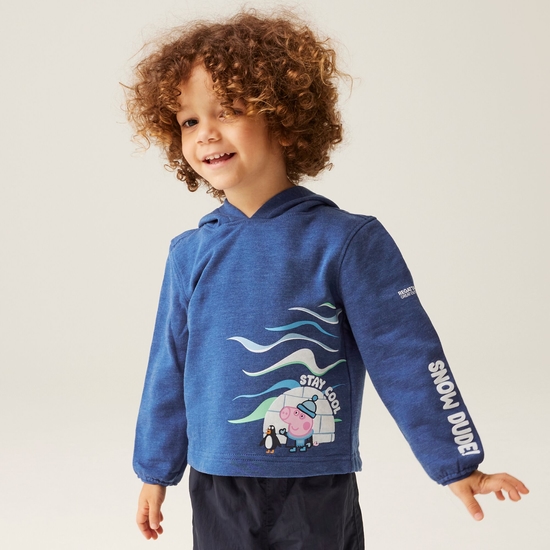 Kids' Peppa Pig Graphic Print Hoody Space Blue