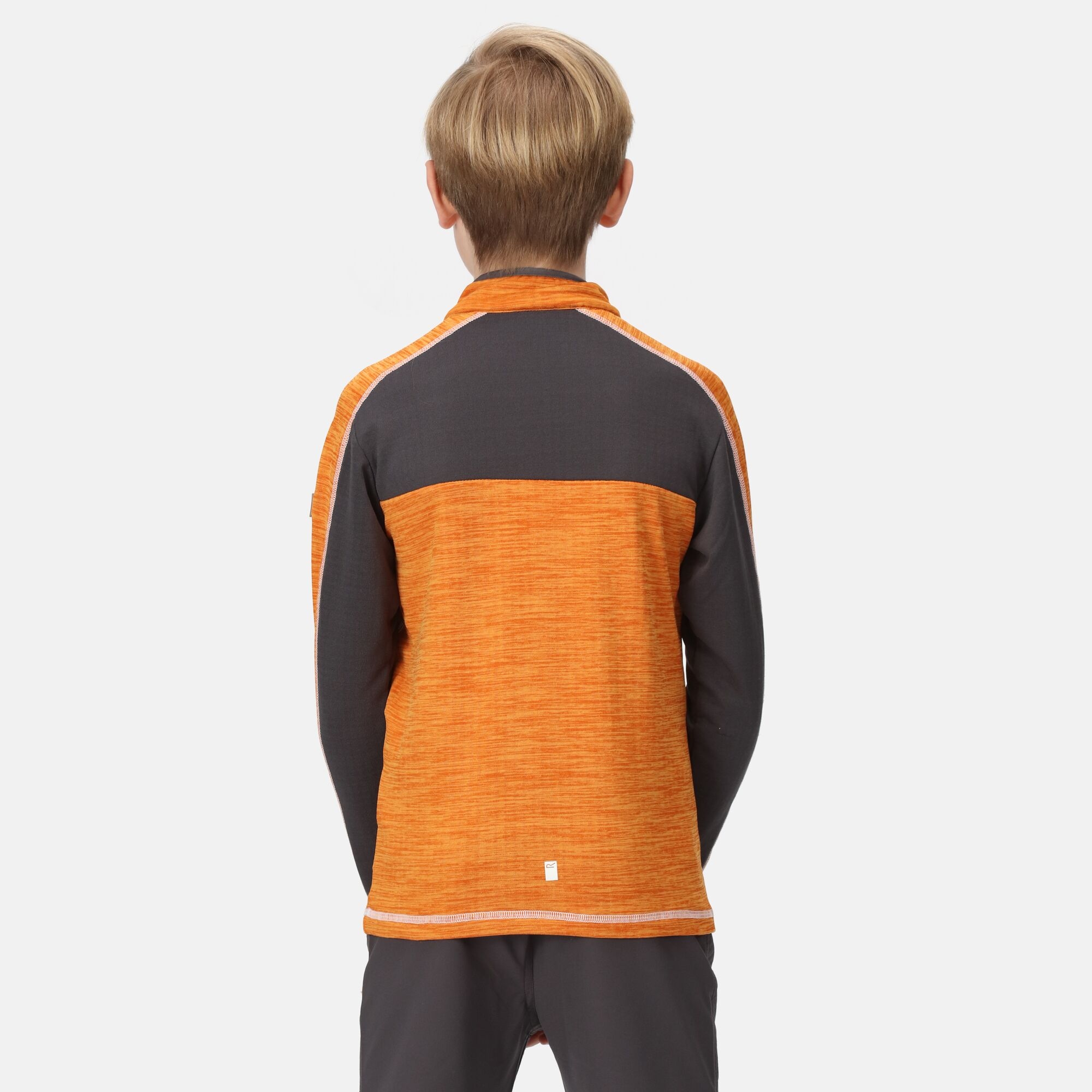 Regatta Dziecięcy polar z recyklingu Hewley Pomarańczowo-szary