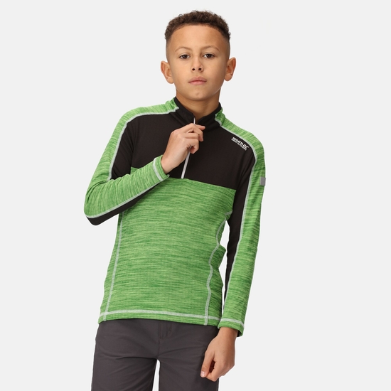 Kids' Hewley Recycled Fleece Jasmine Green Black