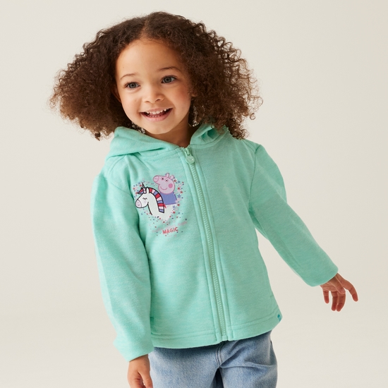 Kids' Peppa Pig Full Zip Fleece Aruba Blue Marl