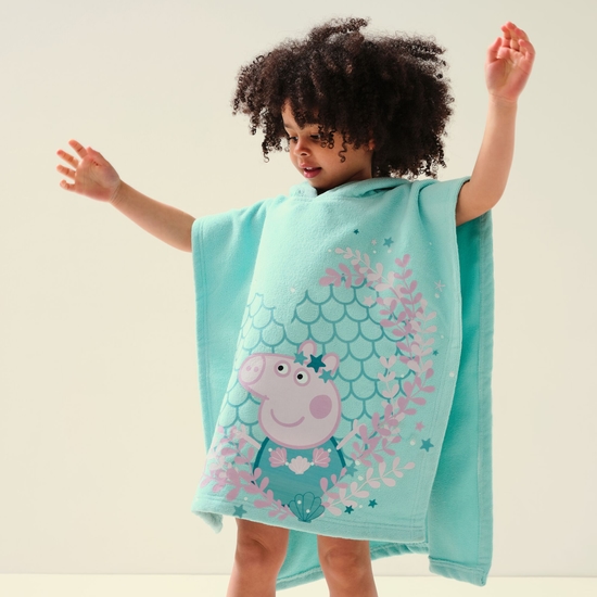 Kids' Peppa Pig Hooded Beach Towel Aruba Blue