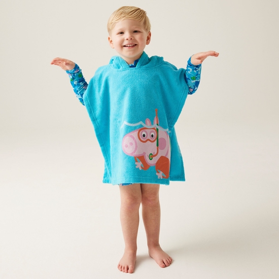 Peppa Hood Towel Atoll Blue 