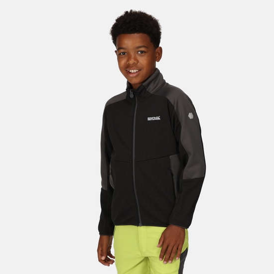 Kids' Highton Full Zip Fleece II Black Seal Grey 