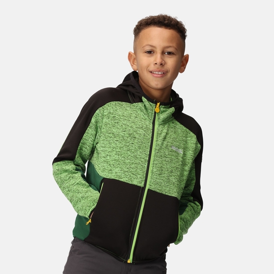 Kids' Dissolver VII Full Zip Fleece Jasmine Green Black