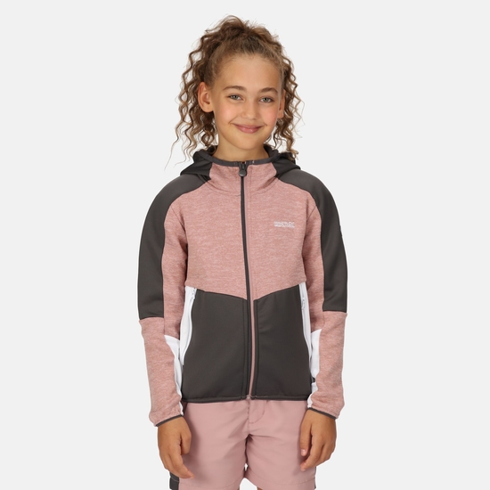 Kids' Dissolver VII Full Zip Fleece Dusky Rose Seal Grey 