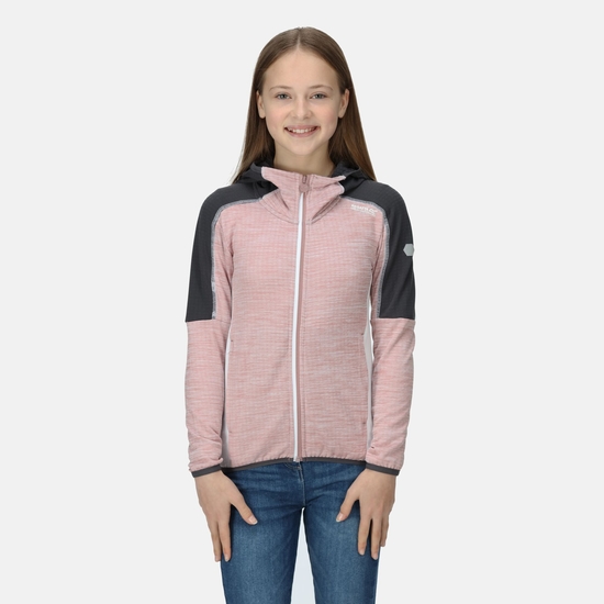 Kids' Burnton Full Zip Fleece Dusky Rose Seal Grey 