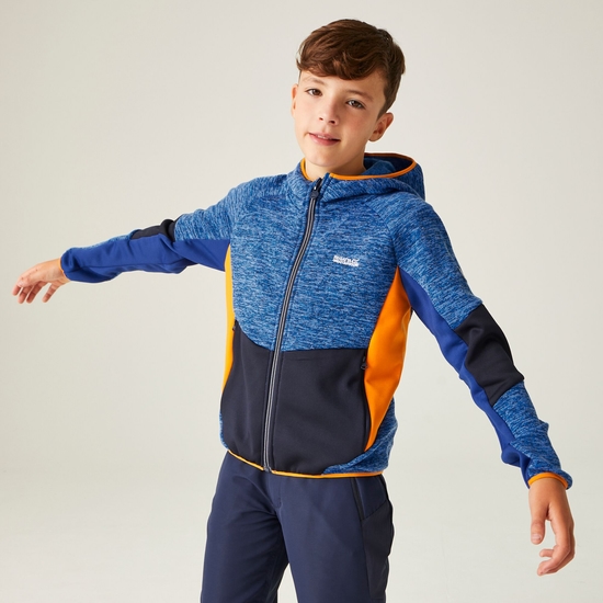 Kids' Dissolver VIII Full Zip Fleece Oxford Blue Navy Persimmon New Royal