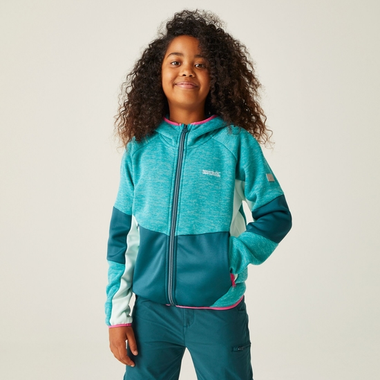 Kids' Dissolver VIII Full Zip Fleece Tahoe Blue Moroccan Blue Bleached Aqua