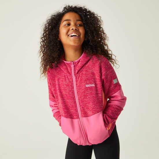 Kids' Dissolver VIII Full Zip Fleece Pink Potion Flamingo Pink Satsuma