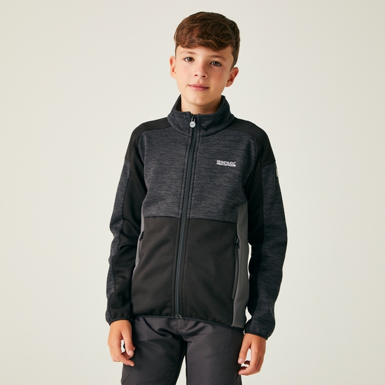 Junior Highton III Fleece mit durchgehendem Reißverschluss für Kinder Grau