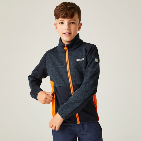 Kids' Junior Highton III Full Zip Fleece Navy Persimmon