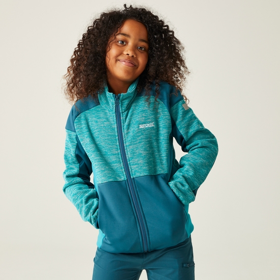 Junior Highton III Fleece mit durchgehendem Reißverschluss für Kinder Blau