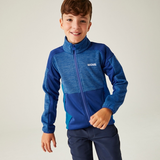 Kids' Junior Highton III Full Zip Fleece Oxford Blue New Royal