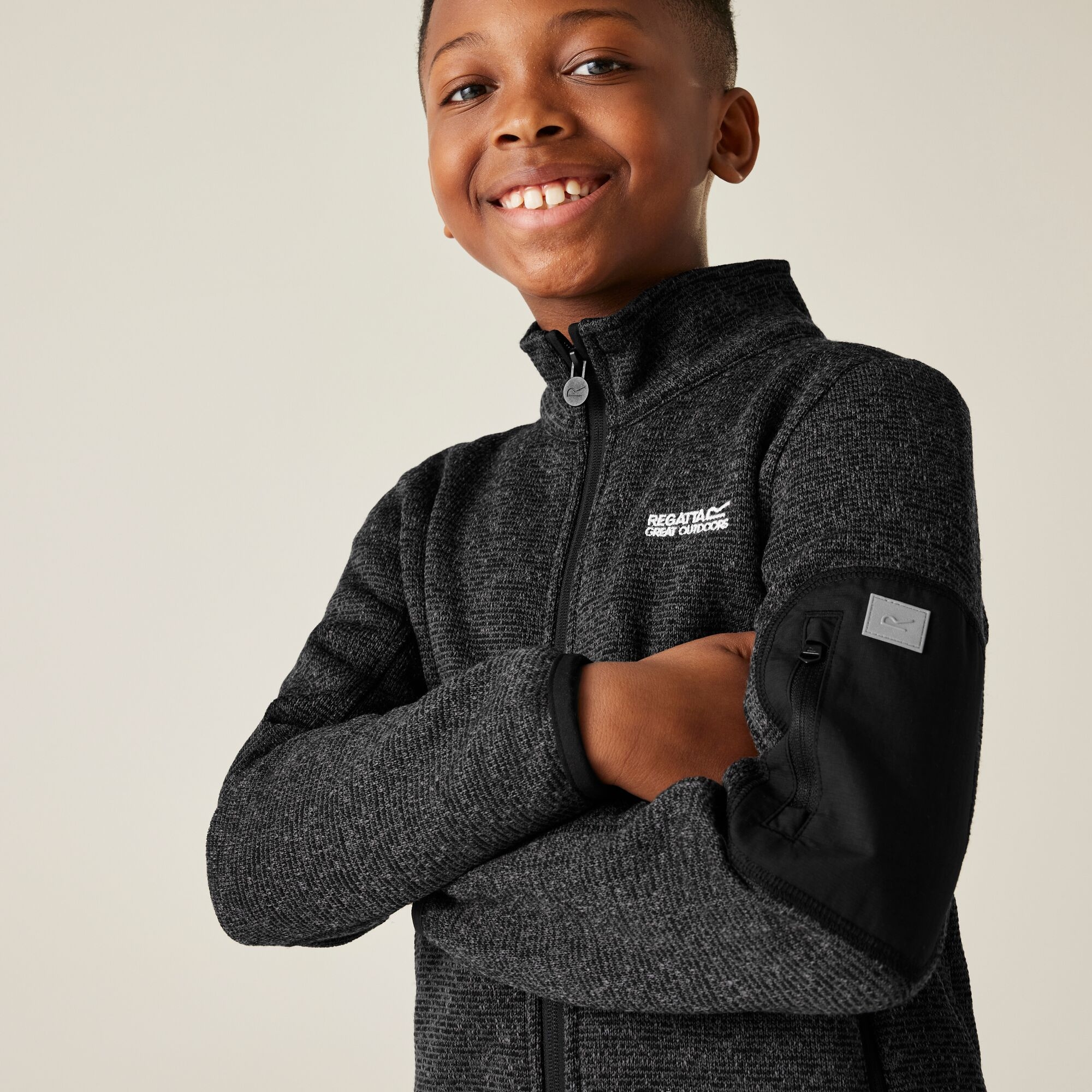 Regatta Polar dziecięcy rozsuwany Newhill Czarny