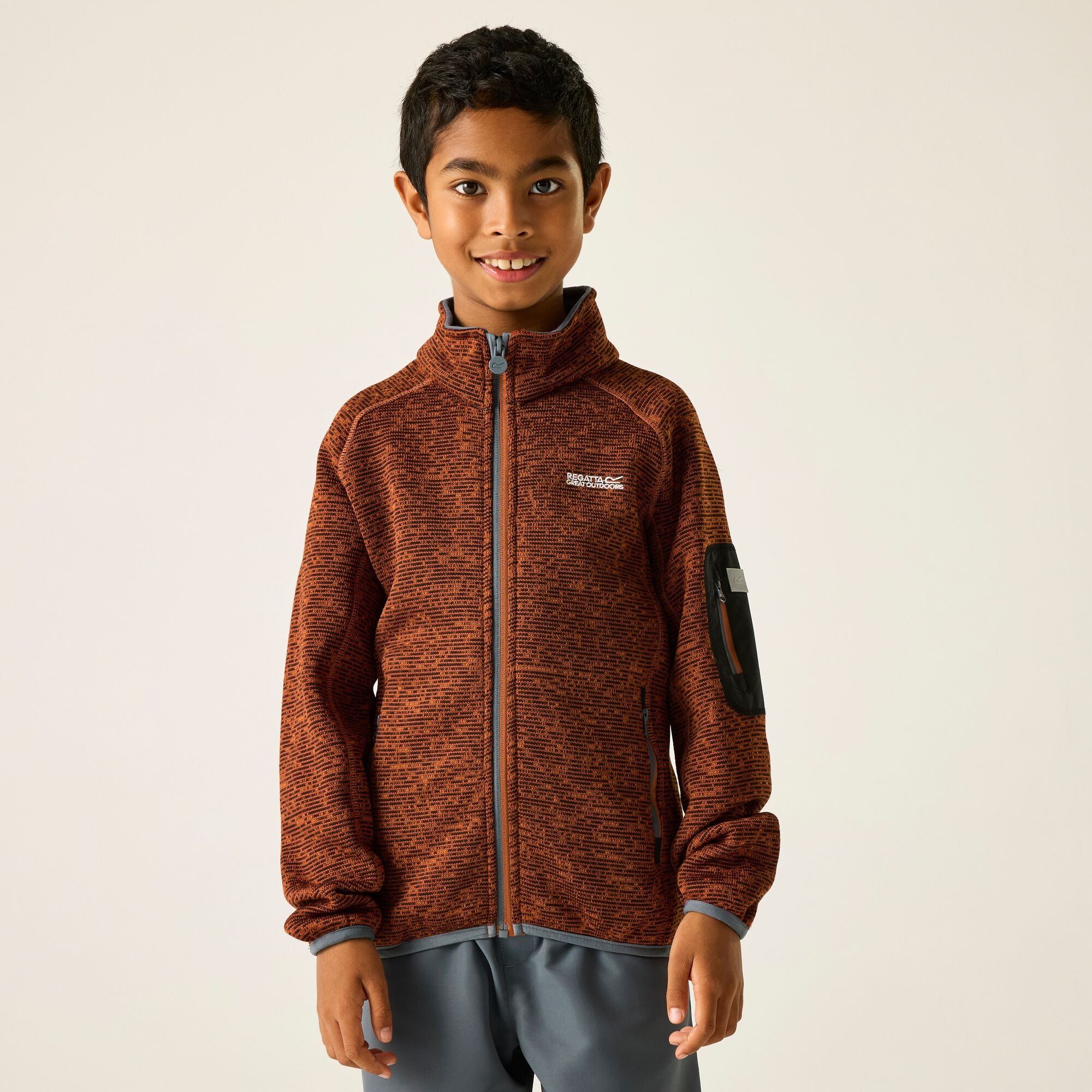 Regatta   Polar dziecięcy rozsuwany Junior Newhill Brązowy