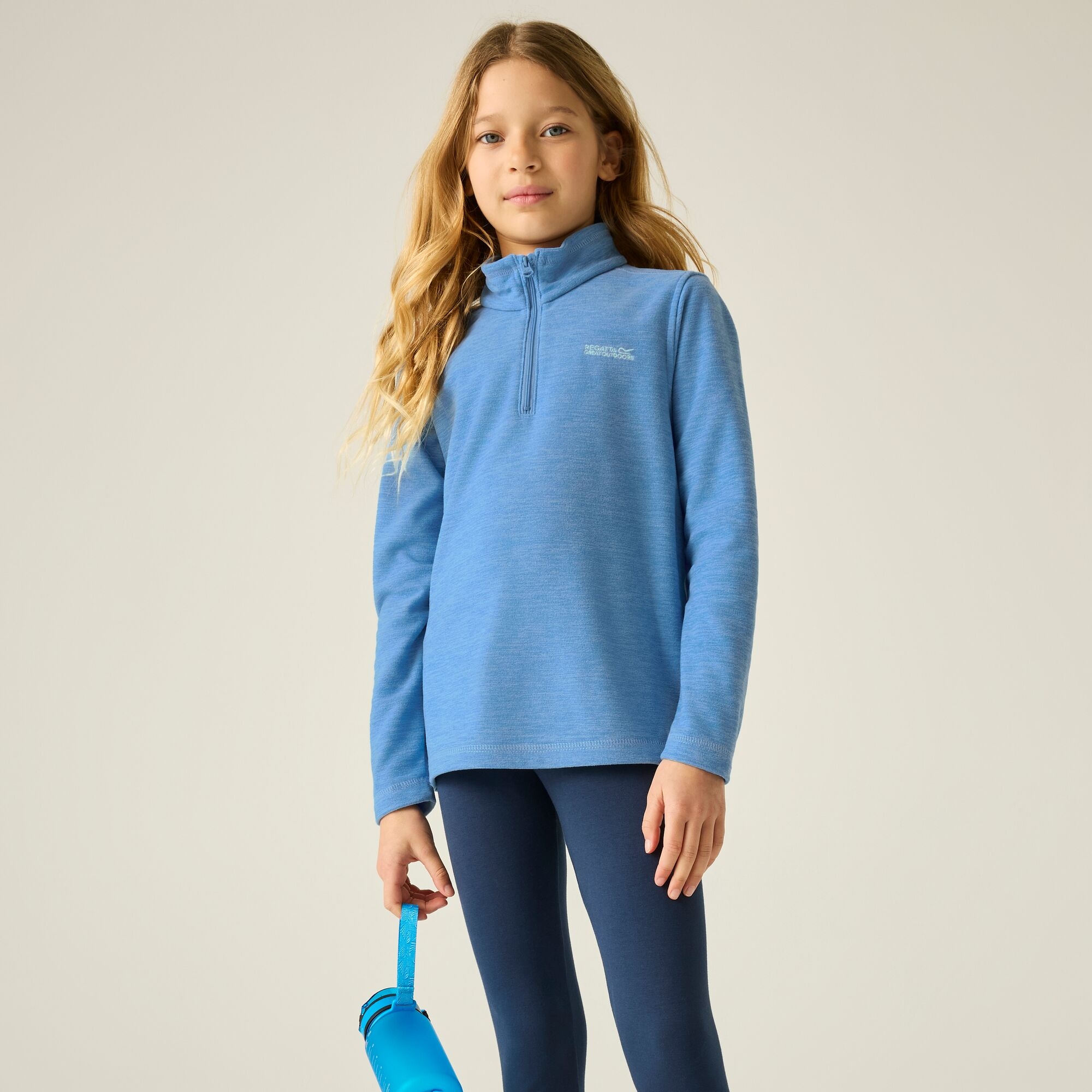 Regatta Kids’ Hot Shot Marl School Fleece - Blue Size 9-10 Years
