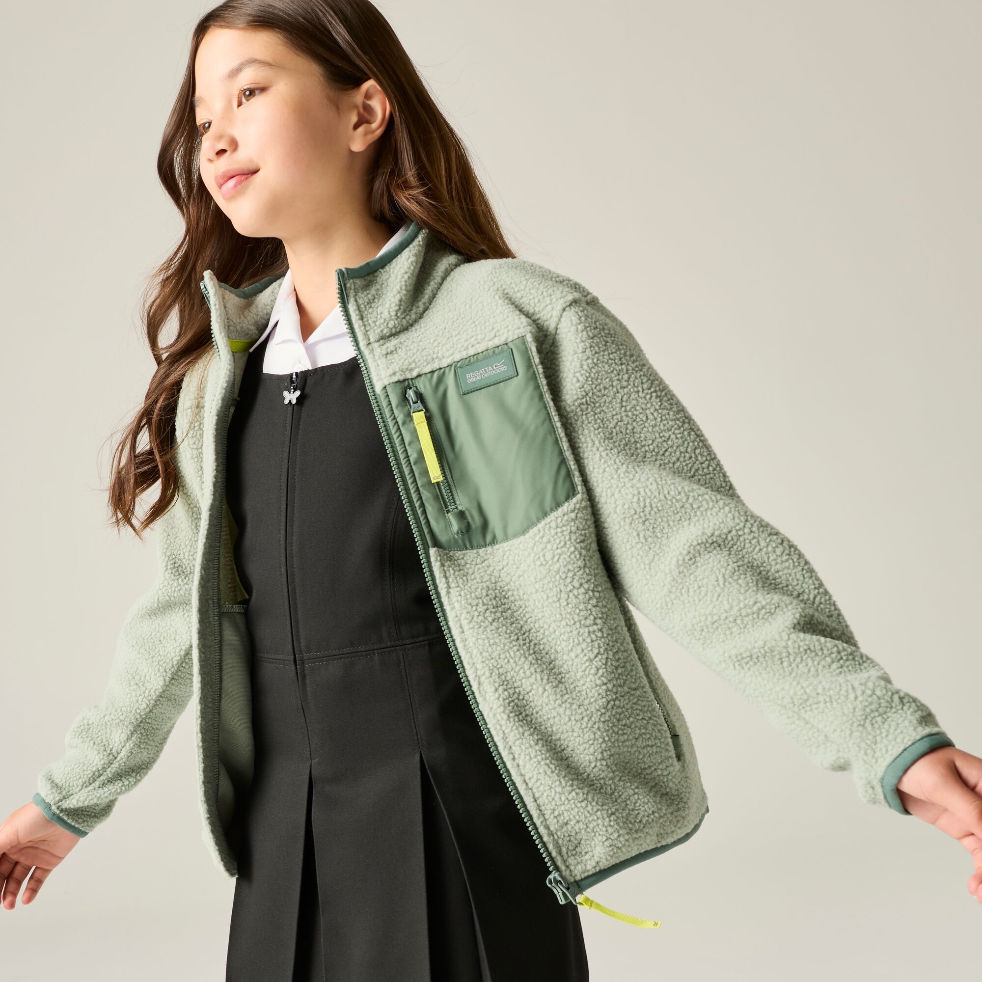 Regatta Kids’ Frankie Warm School Fleece - Green Size 7-8 Years