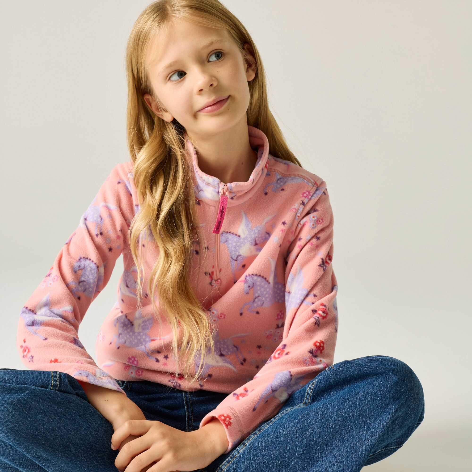 Regatta Unisex Pink Cath Kidston Half Zip Fleece In | Size: 2 Years - Image 1