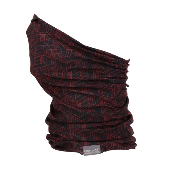 Kids' Printed Multitube Scarf Mask Ash Geometric