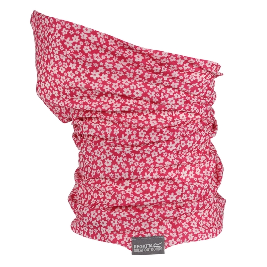 Kids' Printed Multitube Scarf Mask Pink Fusion Floral
