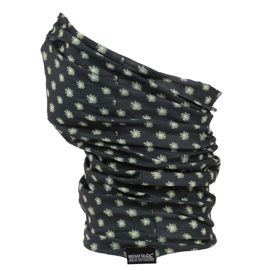 Kids' Printed Multitube Scarf Mask Darkest Spruce Ditsy Floral