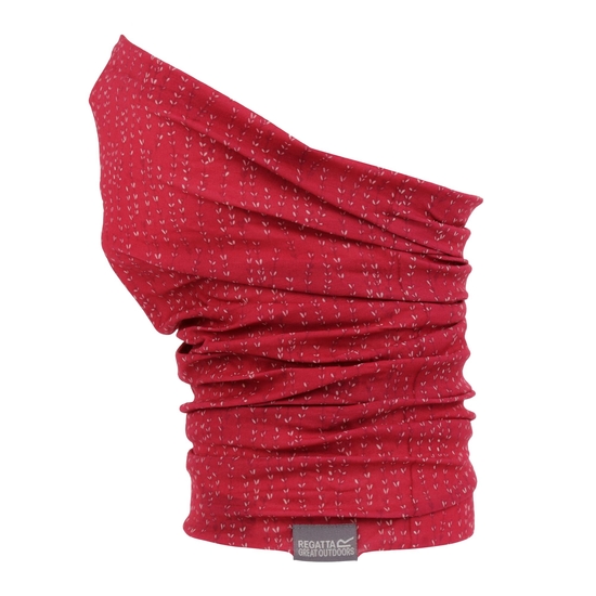 Kids' Printed Multitube Scarf Mask Pink Potion Trailing Leaves