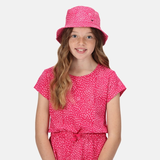 Kids' Crow Canvas Hat Pink Fusion Abstract Animal