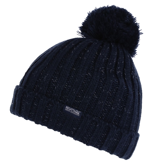 Kids' Luminosity III Reflective Bobble Hat Navy