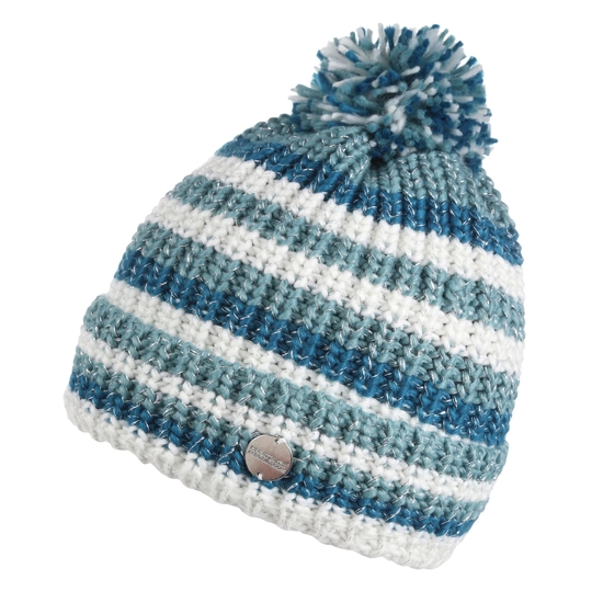Kids' Bitsie Knitted Hat Mineral Blue
