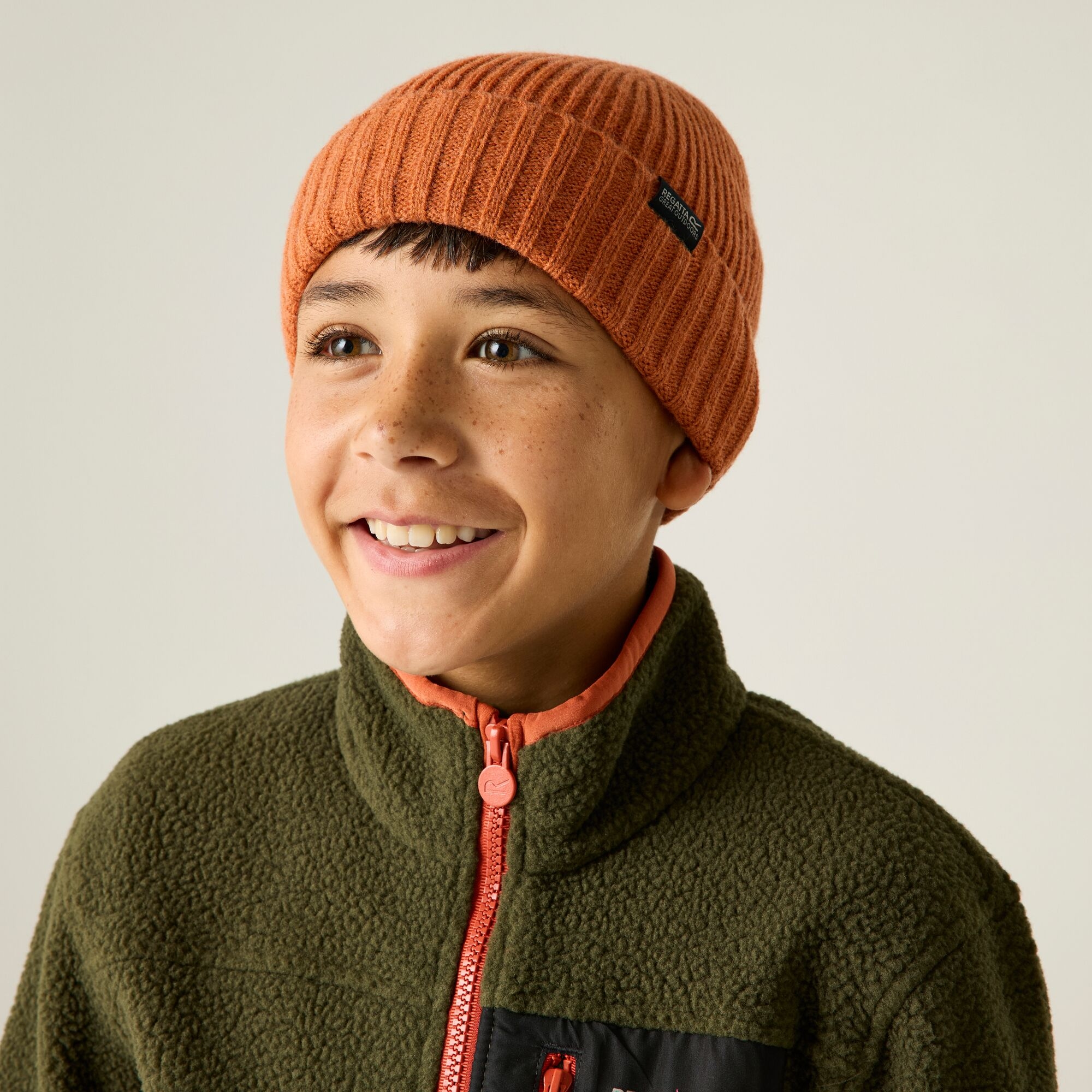 Regatta Kids Ribbed Basic Beanie - Red Size 11-13 Years