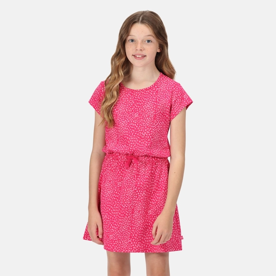 Kids' Catrinel Short Sleeved Dress Pink Fusion Animal