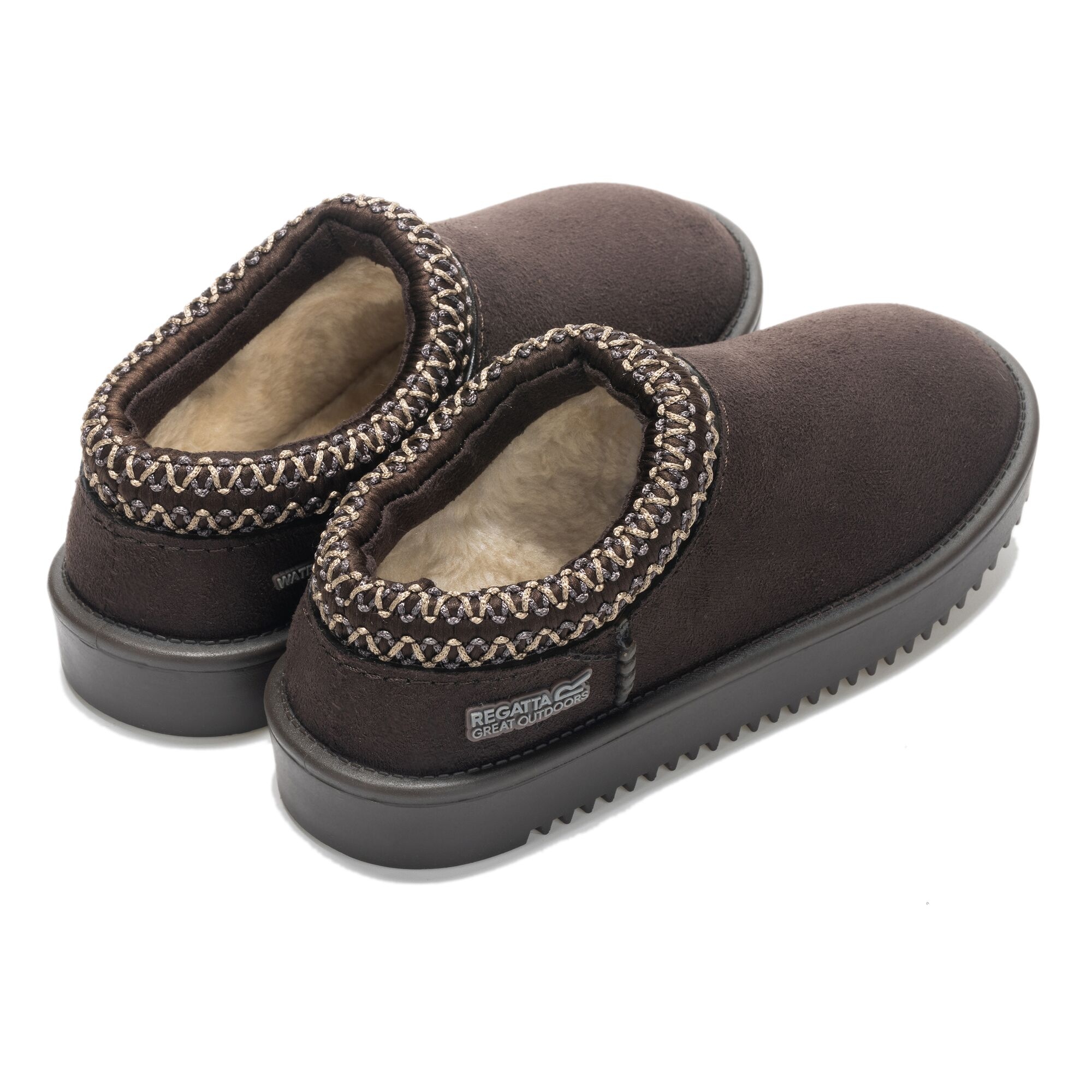 Regatta Kids Risley Mule Waterproof Lifestyle Shoes Brown Uk Junior - Image 3