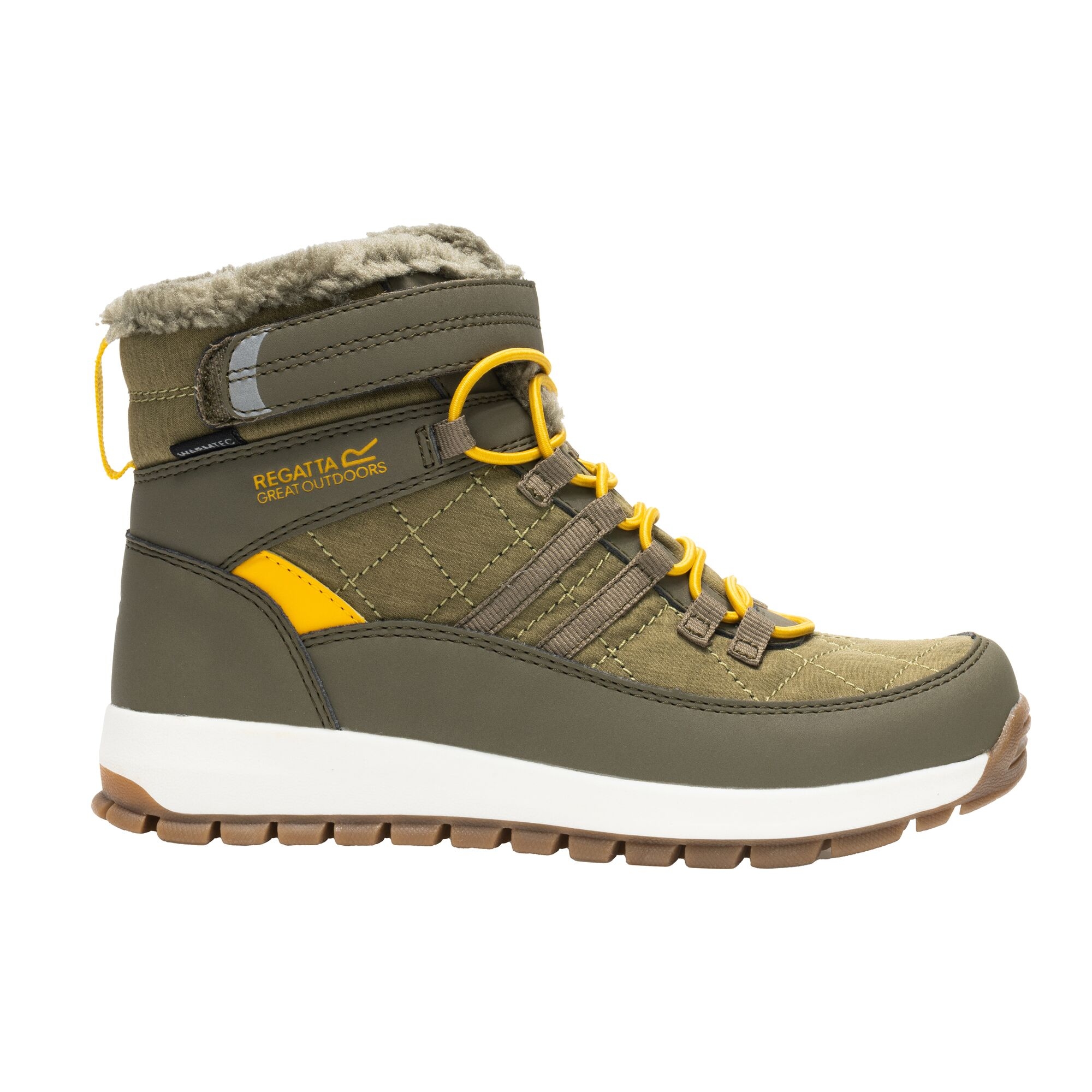 Regatta Buty dziecięce casual z membraną Elbourne Jnr ocieplane Zielony